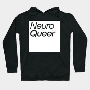 NeuroQueer White Block Logo Hoodie